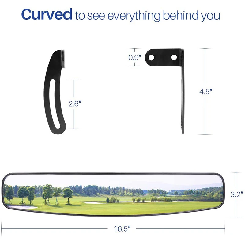 Rearview mirror 16.5 Inch Universal Wide Rear View Convex Golf Cart Mirror for EZ Go Club Car Yamaha 180 Degree Panoramic
Rearview mirror 16.5 Inch Universal Wide Rear View Convex Golf Cart Mirror for EZ Go Club Car Yamaha 180 Degree Panoramic
