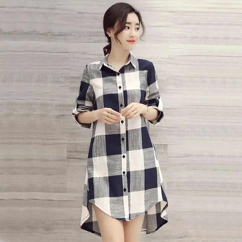 Shirt Women's Medium Length 2021 Loose Plaid Shirt Cotton Thin Sunscreen Casual Harajuku Plus Size Tops Summer Korean Aesthetic
Shirt Women's Medium Length 2021 Loose Plaid Shirt Cotton Thin Sunscreen Casual Harajuku Plus Size Tops Summer Korean Aesthetic