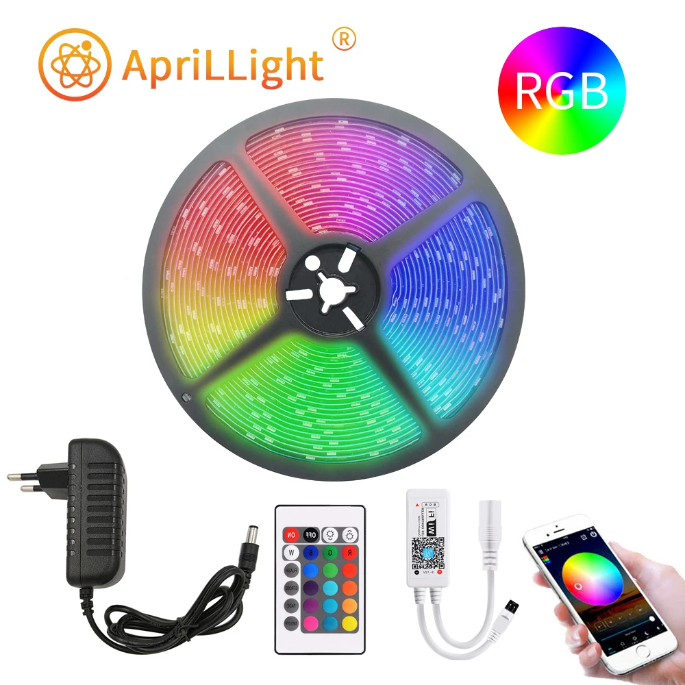 5 м 10 WiFi светодиодный светильник RGB водонепроницаемый SMD 5050 Светодиодный s лента DC