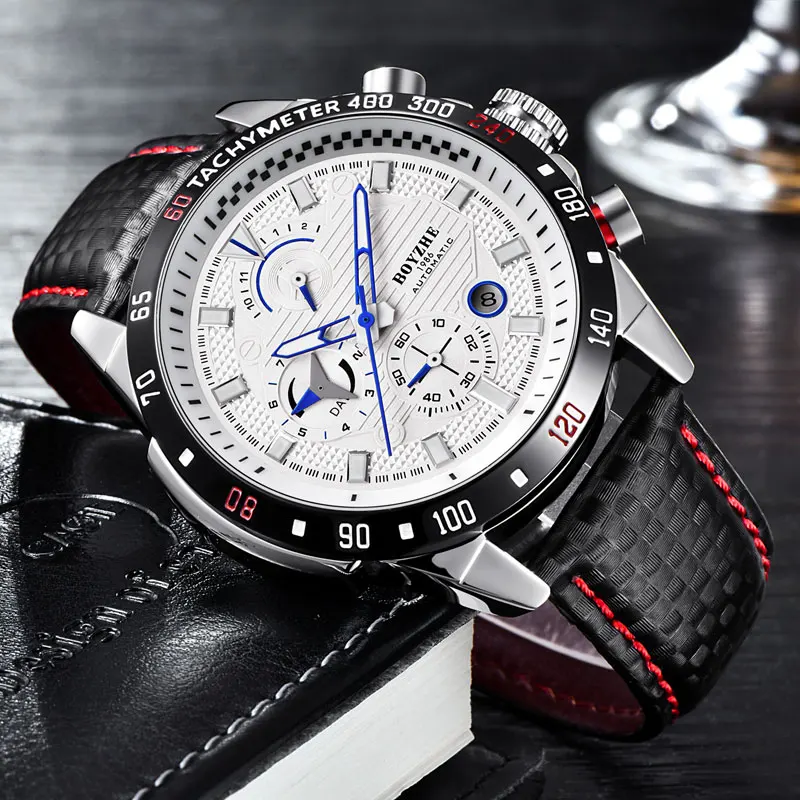 2019 New Fashion Automatic Mechanical Watch Men's Watch Leather Strap Multi-function Clock Waterproof Calendar Male Watches Hot
2019 New Fashion Automatic Mechanical Watch Men's Watch Leather Strap Multi-function Clock Waterproof Calendar Male Watches Hot