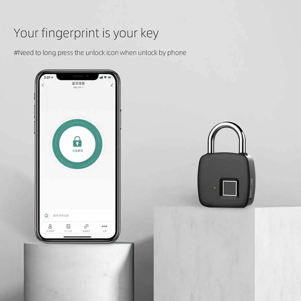 P30+ Smart Fingerprint Lock Waterproof Touch Intelligent Safe Biometric Padlock USB Charging Bluetooth Connection Lock
P30+ Smart Fingerprint Lock Waterproof Touch Intelligent Safe Biometric Padlock USB Charging Bluetooth Connection Lock
