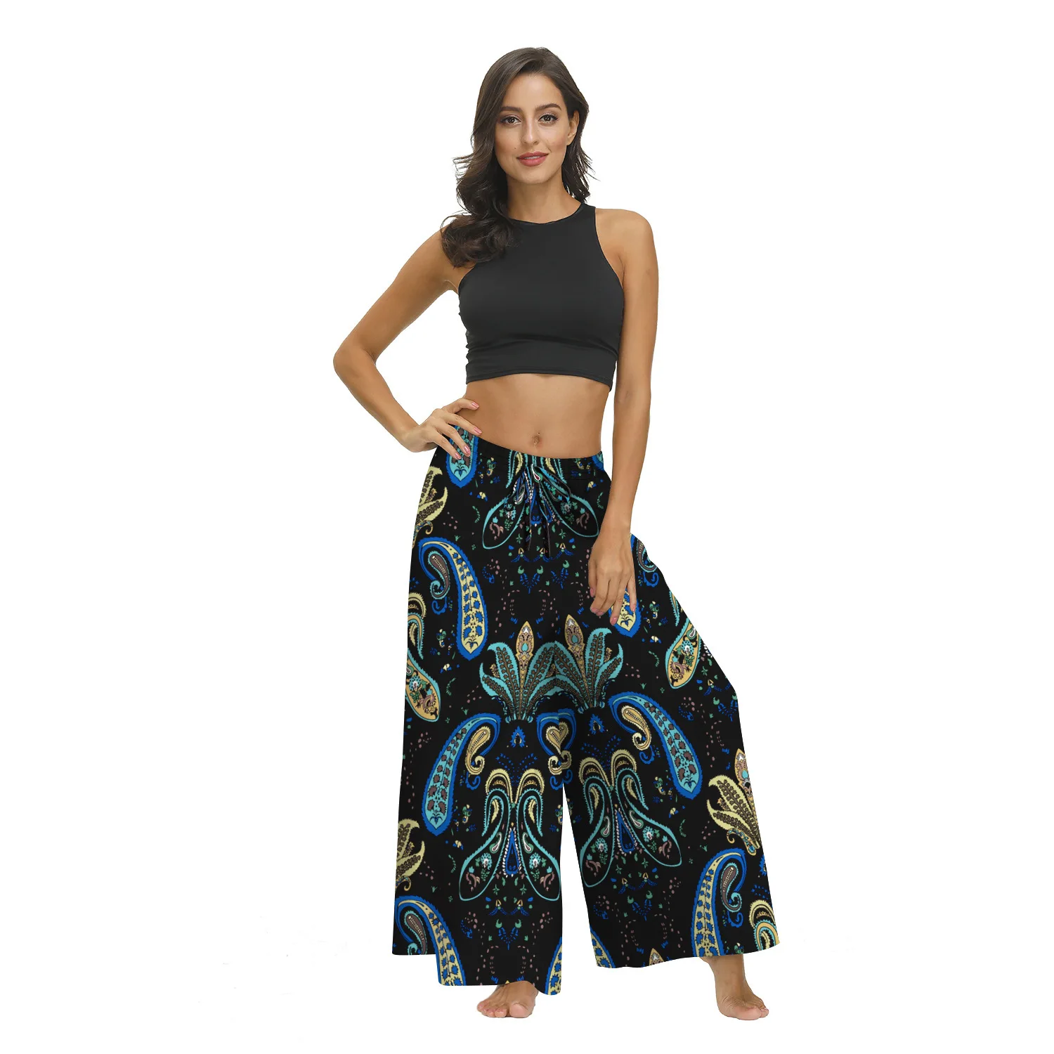 Bohemia Stlye Print Women's Casual Pants Loose Breathable Fashion Sports Wide-leg Pants
Bohemia Stlye Print Women's Casual Pants Loose Breathable Fashion Sports Wide-leg Pants