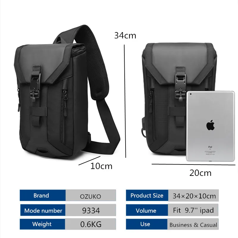 OZUKO Crossbody Bag Men Bag Multi-layer High Quality Waterproof Shoulder Bag Male Messenger Bag for Teenagers Men Sling Bags New 
OZUKO Crossbody Bag Men Bag Multi-layer High Quality Waterproof Shoulder Bag Male Messenger Bag for Teenagers Men Sling Bags New