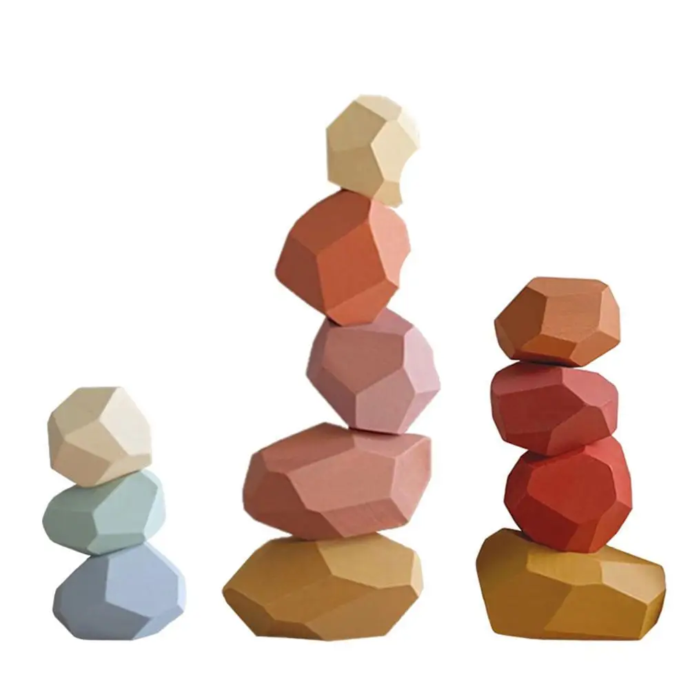 5/10/16Pcs Nordic Colorful Wooden Stone Blocks Stacking Game Kid Educational Toy
5/10/16Pcs Nordic Colorful Wooden Stone Blocks Stacking Game Kid Educational Toy
