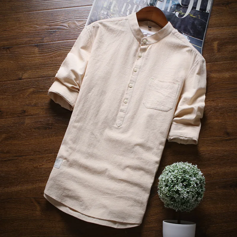 Hot Sale 2021 Summer New Thin Section Mid-sleeve Linen Shirt Men's National Tide Youth Casual Solid Color Shirt Men's Clothing
Hot Sale 2021 Summer New Thin Section Mid-sleeve Linen Shirt Men's National Tide Youth Casual Solid Color Shirt Men's Clothing