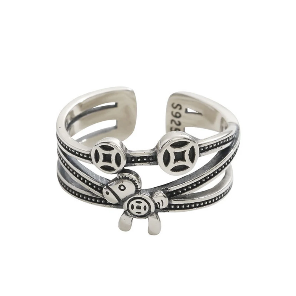 Silver Lovely Pony Ring Female Retro Temperament Copper Coin Rings Open Ring For Women Simple Cute Geometric Rings
Silver Lovely Pony Ring Female Retro Temperament Copper Coin Rings Open Ring For Women Simple Cute Geometric Rings