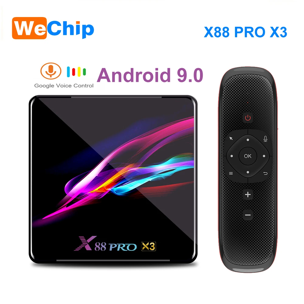 ТВ приставка X88 Pro X3 Android 9 0 Amlogic S905X3 четырехъядерный процессор Двойной Wi Fi BT 1000 м Lan