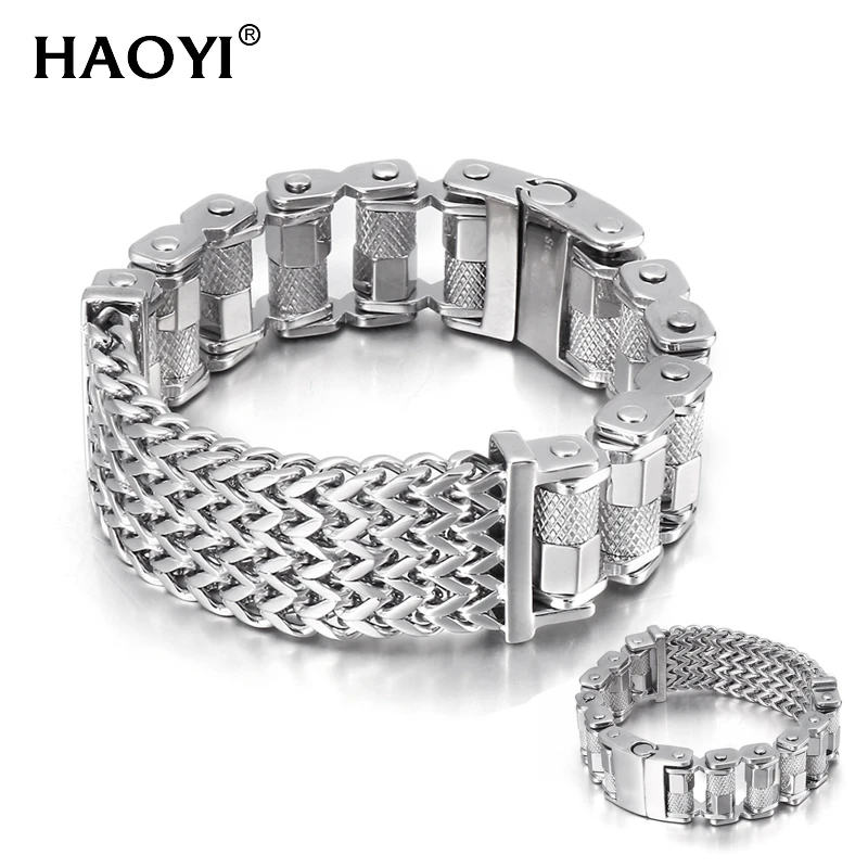 23mm Wide Weave Motorcycle Bike Chain Heavy Duty Men Bracelet Curb Cuban Link 316L Stainless Steel Men Wristband Jewelry
23mm Wide Weave Motorcycle Bike Chain Heavy Duty Men Bracelet Curb Cuban Link 316L Stainless Steel Men Wristband Jewelry