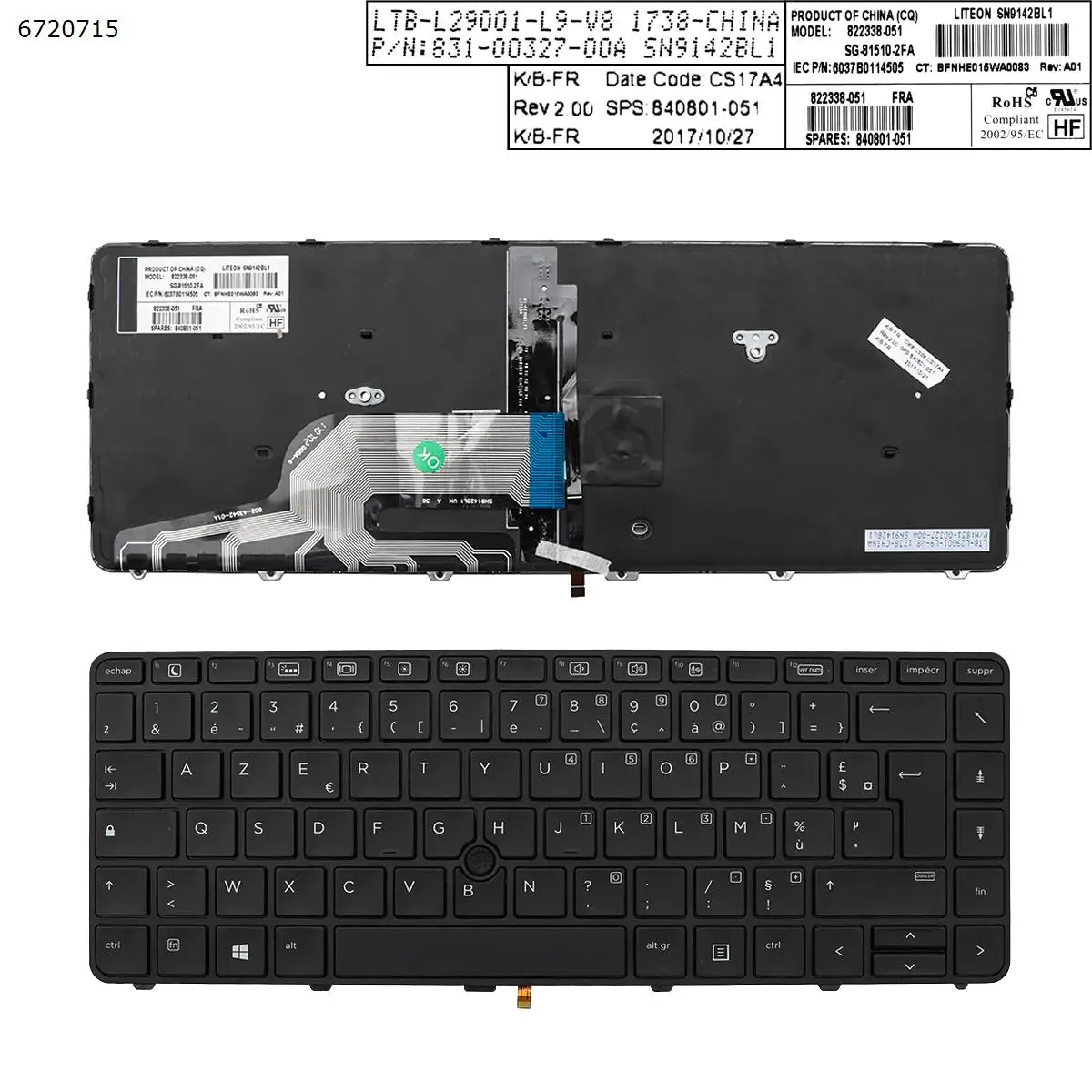 Новая Клавиатура FR для ноутбука HP 430 g3 g4 440 g3 g4 446 g3 с черной рамкой и подсветкой
Новая Клавиатура FR для ноутбука HP 430 g3 g4 440 g3 g4 446 g3 с черной рамкой и подсветкой