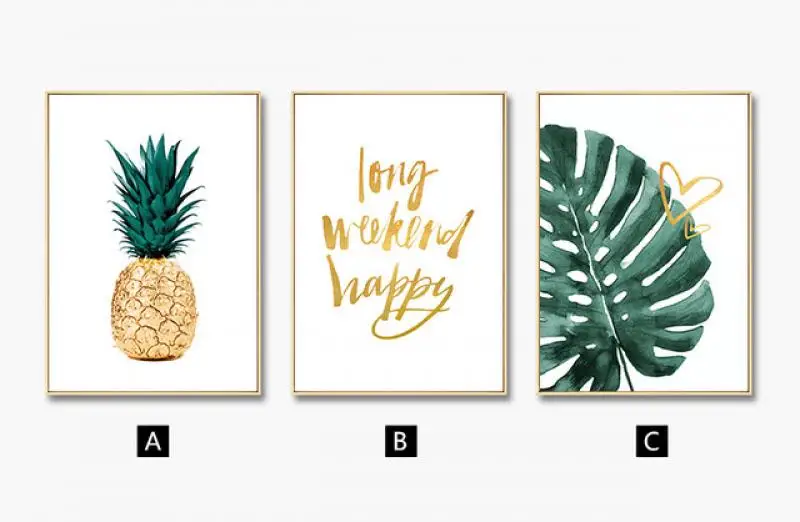 Nordic Poster Watercolor Canvas Painting Tropical Plant Fruit Alocasia Pineapple Golden Quote Wall Art Home Decor Living Room
Nordic Poster Watercolor Canvas Painting Tropical Plant Fruit Alocasia Pineapple Golden Quote Wall Art Home Decor Living Room