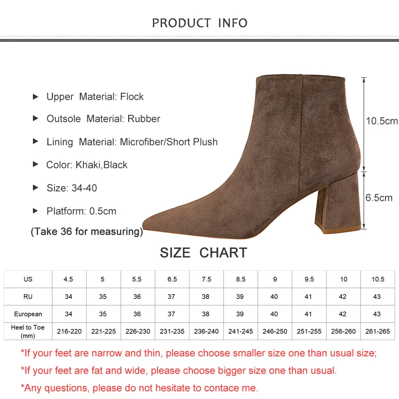 2019 New Winter Women Ankle Boots High Square Heel Pointed Toe Zipper Solid Fashion Sexy Ladies Women Shoes Khaki Short Boots
2019 New Winter Women Ankle Boots High Square Heel Pointed Toe Zipper Solid Fashion Sexy Ladies Women Shoes Khaki Short Boots