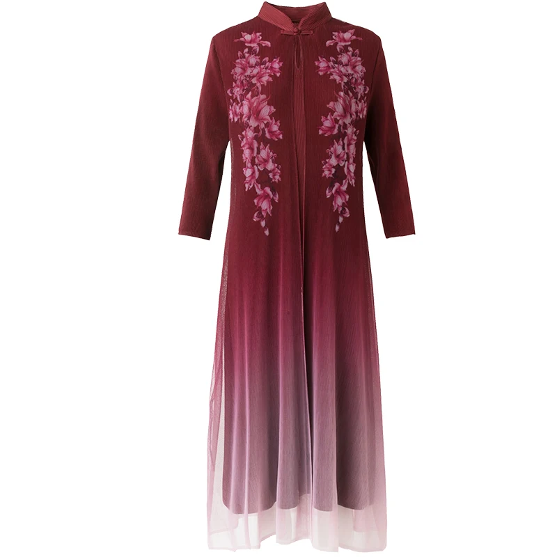 Vintage Dress Chinese Style Printed Plus Size For Women 45-75kg Spring Autumn Stand Collar 3/4 Sleeves Loose A Line Dress
Vintage Dress Chinese Style Printed Plus Size For Women 45-75kg Spring Autumn Stand Collar 3/4 Sleeves Loose A Line Dress