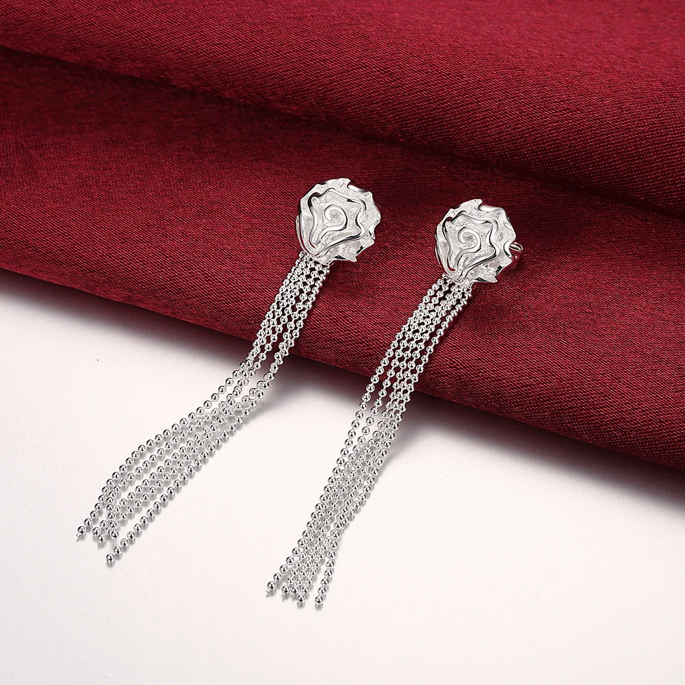 Luxury Jewelry set 925 sterling Silver elegant rose flower necklaces earrings rings for women Party wedding lady Christmas gifts
Luxury Jewelry set 925 sterling Silver elegant rose flower necklaces earrings rings for women Party wedding lady Christmas gifts