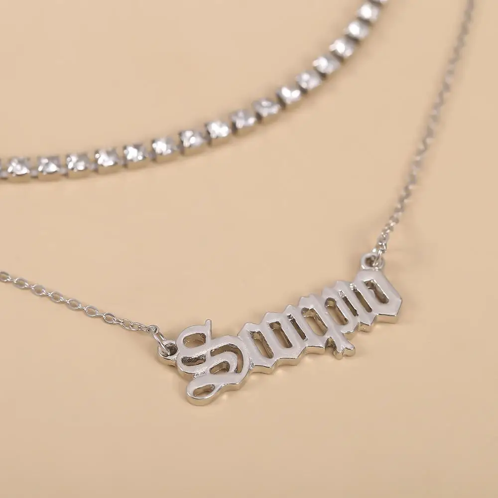 IngeSight.Z 2Pcs/Set Multi Layered Rhinestone Crystal Choker Necklace Collar Punk Old English Pendant Necklace for Women Jewelry
IngeSight.Z 2Pcs/Set Multi Layered Rhinestone Crystal Choker Necklace Collar Punk Old English Pendant Necklace for Women Jewelry