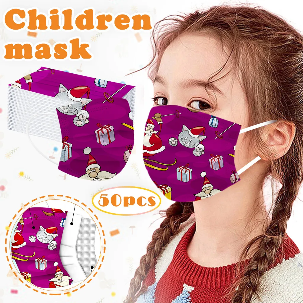 50pcs Children's Disposable Face Mask Xmas 3-ply Protective Christmas Kids Masks Halloween Cosplay Navidad 2022 Masque Enfant
50pcs Children's Disposable Face Mask Xmas 3-ply Protective Christmas Kids Masks Halloween Cosplay Navidad 2022 Masque Enfant