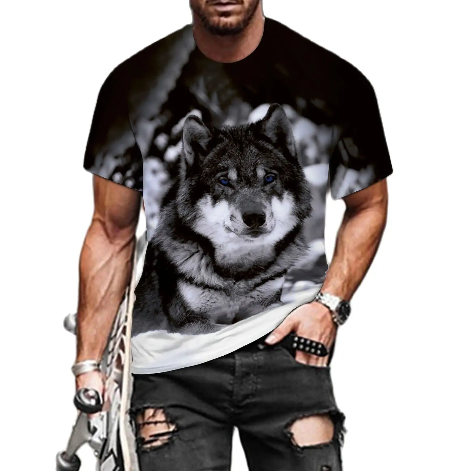 Fashion Couple Wolf Animal 3D Printed Men's T-Shirt Summer Street Short Sleeve T-shirts Round Neck Oversize T-shirts Tops Tees
Fashion Couple Wolf Animal 3D Printed Men's T-Shirt Summer Street Short Sleeve T-shirts Round Neck Oversize T-shirts Tops Tees