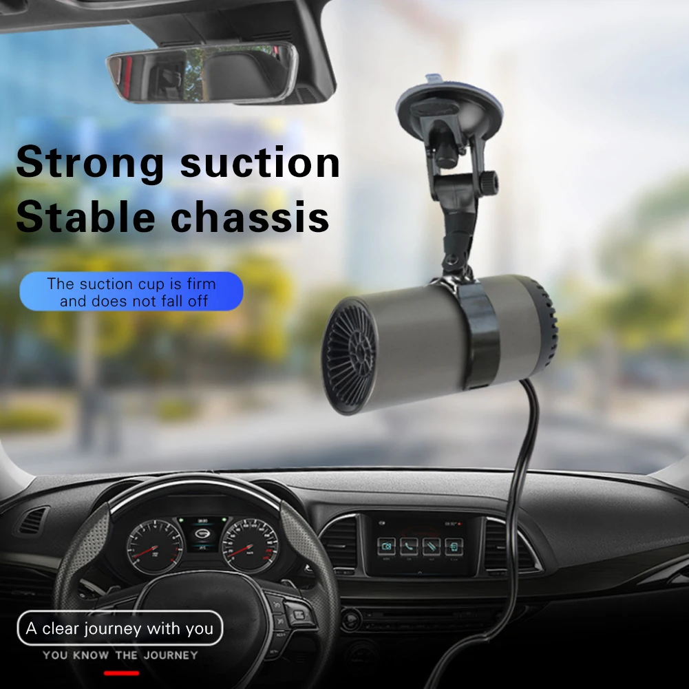 12V 24V Car Windshield Heater Multi Function Portable Car Air Heater Heating Cooling Fan (Standard / Purifier) w/Bracket