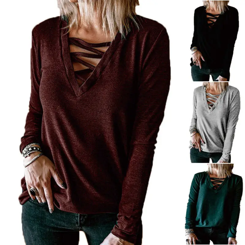 Womens Long Sleeve T Shirt Blouse Ladies Loose Casual Plain Tee Tops Plus Size
Womens Long Sleeve T Shirt Blouse Ladies Loose Casual Plain Tee Tops Plus Size