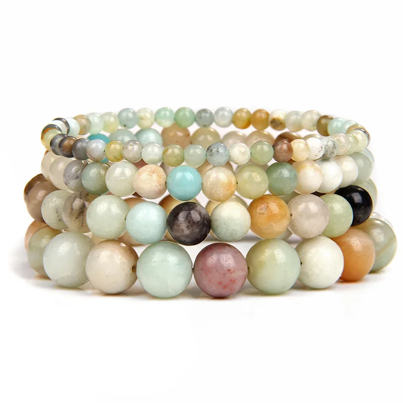 Natural Multicolor Amazonite Stone 4/6/8/10mm Beads Bracelets For Women Men Elastic Stretch Bracelet Chakra Energy Yoga Jewerly
Natural Multicolor Amazonite Stone 4/6/8/10mm Beads Bracelets For Women Men Elastic Stretch Bracelet Chakra Energy Yoga Jewerly