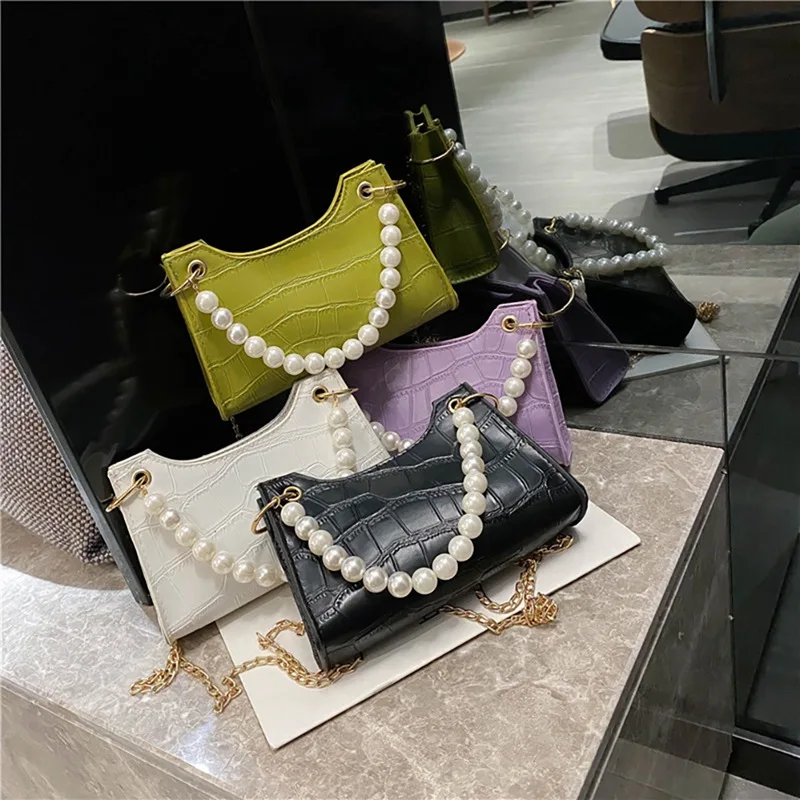 Сумка женская из крокодиловой кожи, с жемчужным узором
Сумка женская из крокодиловой кожи, с жемчужным узором