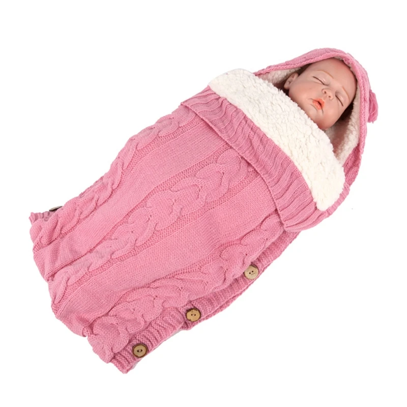 Baby Hooded Button Stroller Sleeping Bag Warm Newborn Autumn Winter Knitted Envelopes Sleepsack Infants Swaddle Wrap Blanket
Baby Hooded Button Stroller Sleeping Bag Warm Newborn Autumn Winter Knitted Envelopes Sleepsack Infants Swaddle Wrap Blanket