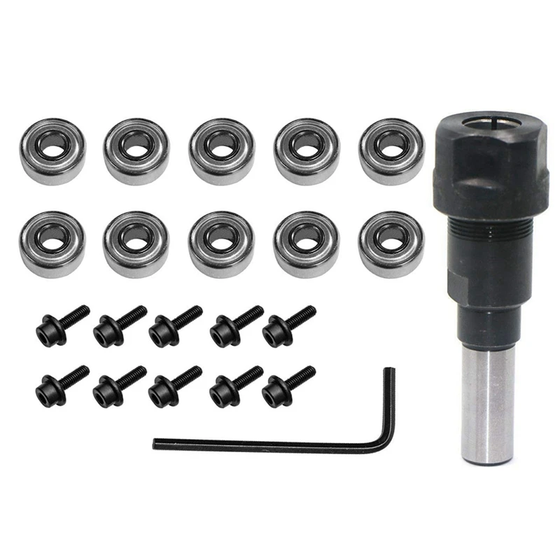 Promotion! 1pcs 1/2 Inch Shank Bits Router Collet Extension Rod &10Pcs Router Bits Top Mounted Ball Bearings Guide
Promotion! 1pcs 1/2 Inch Shank Bits Router Collet Extension Rod &10Pcs Router Bits Top Mounted Ball Bearings Guide