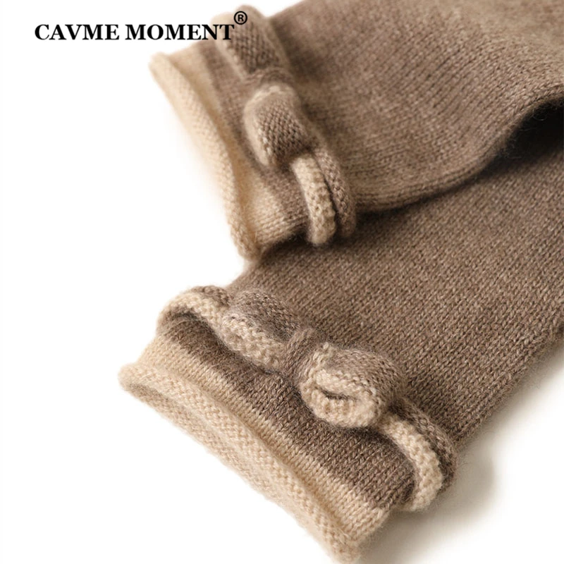 CAVME Knitted Gloves Cashmere Glove for Women Winter Gloves with Bow Elegant Ladies
CAVME Knitted Gloves Cashmere Glove for Women Winter Gloves with Bow Elegant Ladies