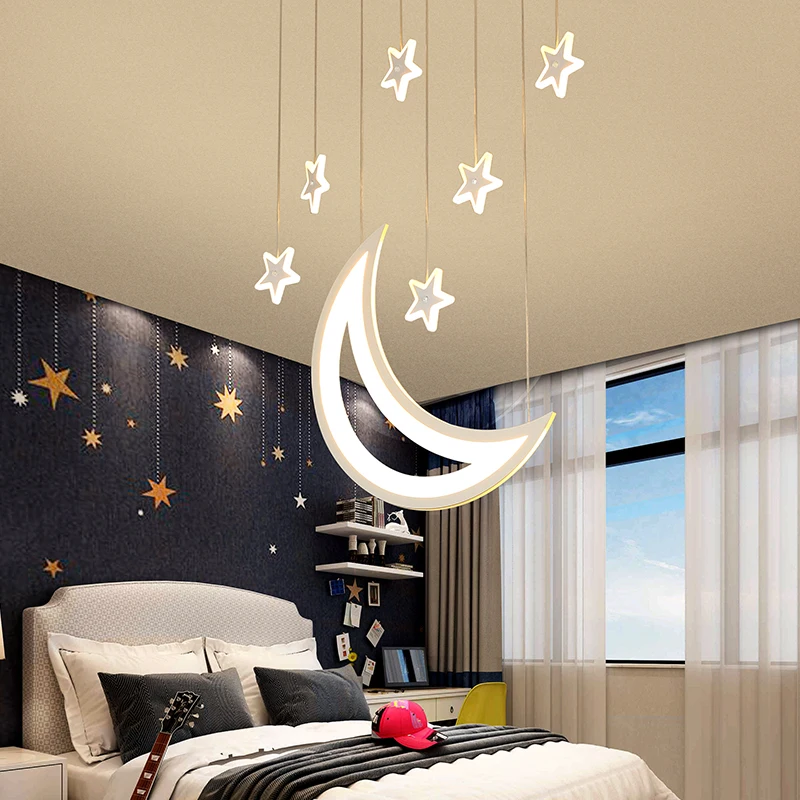 LED Creative Pendant Chandelier Girl Bedroom Stars Children's Room Bedside Cartoon Fixtures Nordic Simple Acryli Changing Lamp
LED Creative Pendant Chandelier Girl Bedroom Stars Children's Room Bedside Cartoon Fixtures Nordic Simple Acryli Changing Lamp