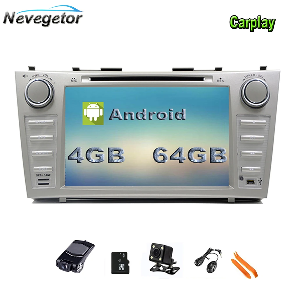 Автомобильный DVD-плеер Android 10 GPS для Toyota Camry 2007 2008 2009 2010 2011 Навигация стерео IPS экран