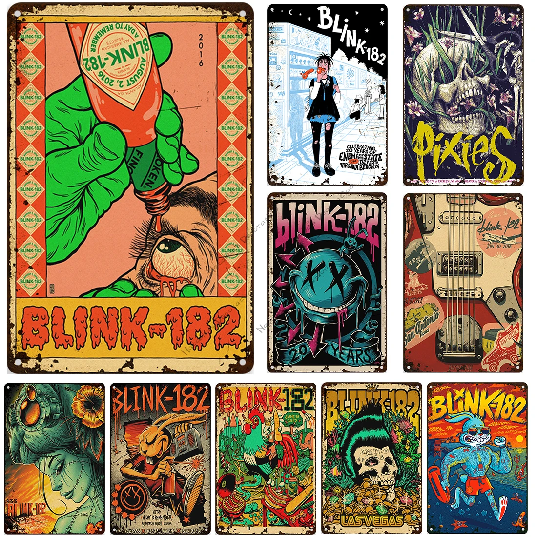 Металлический знак Blink-182, музыкальный металлический жестяной знак, ржавый ретро-постер, браслет певицы, металлическая пластина, на стену для дома и бара Club, паб, мужской идентификатор
Металлический знак Blink-182, музыкальный металлический жестяной знак, ржавый ретро-постер, браслет певицы, металлическая пластина, на стену для дома и бара Club, паб, мужской идентификатор