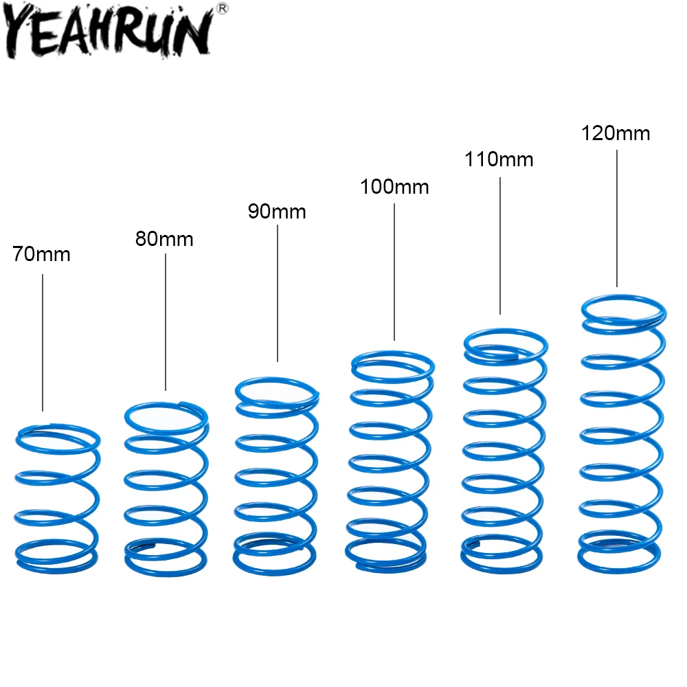 Пружина амортизатора YEAHRUN металлическая, 70/80/90/100/110/120 мм, 4 шт., комплект пружин скорости для 1:10 Axial SCX10 RC, запчасти для гусеничного автомобиля
Пружина амортизатора YEAHRUN металлическая, 70/80/90/100/110/120 мм, 4 шт., комплект пружин скорости для 1:10 Axial SCX10 RC, запчасти для гусеничного автомобиля