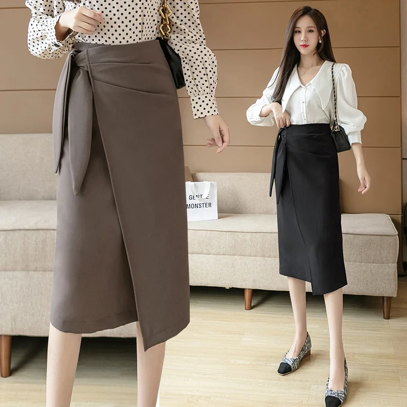 Irregular Skirts Womens Formal Career OL Woman Office Clothes Bow Lace-up Tight Pencil Skirt Spring Women's Knee Length Skirts
Irregular Skirts Womens Formal Career OL Woman Office Clothes Bow Lace-up Tight Pencil Skirt Spring Women's Knee Length Skirts