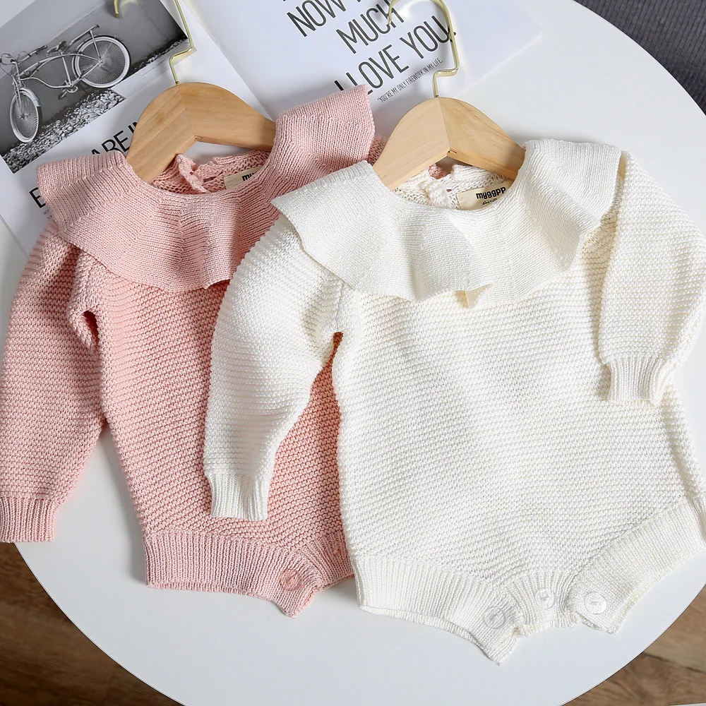 Baby Onesies Autumn and Winter Knitwear Baby Hats Flip Doll Collar Sweater Romper Knitted Baby Clothes Pudcoco Baby Girl
Baby Onesies Autumn and Winter Knitwear Baby Hats Flip Doll Collar Sweater Romper Knitted Baby Clothes Pudcoco Baby Girl