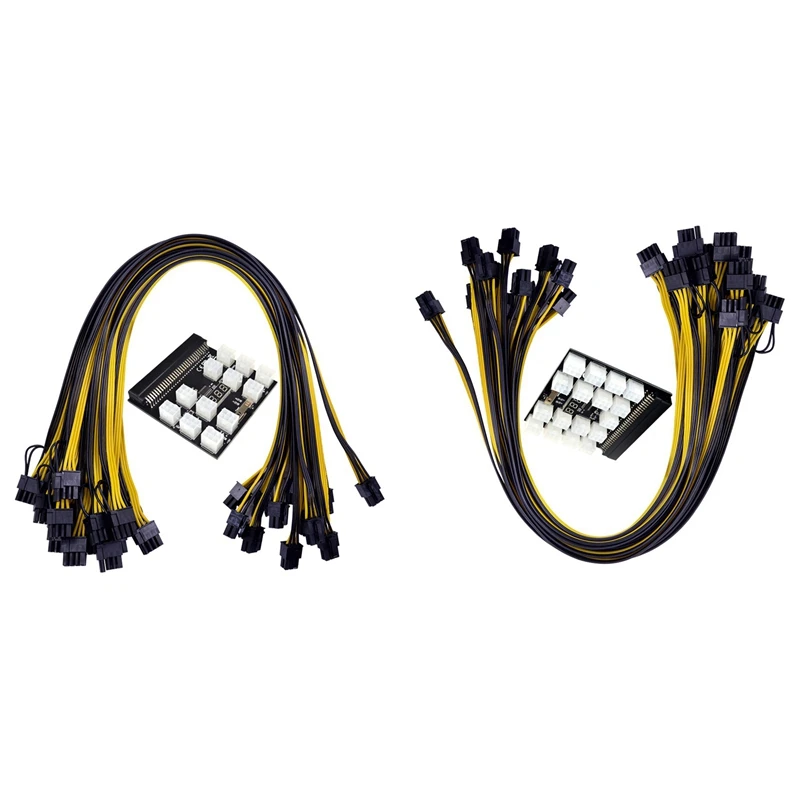2Set Power Module Breakout Board Kit With 6Pin To 6 + 2 8Pin Power Cords For HP PSU GPU Mining Ethereum, 12Port & 17Port
2Set Power Module Breakout Board Kit With 6Pin To 6 + 2 8Pin Power Cords For HP PSU GPU Mining Ethereum, 12Port & 17Port