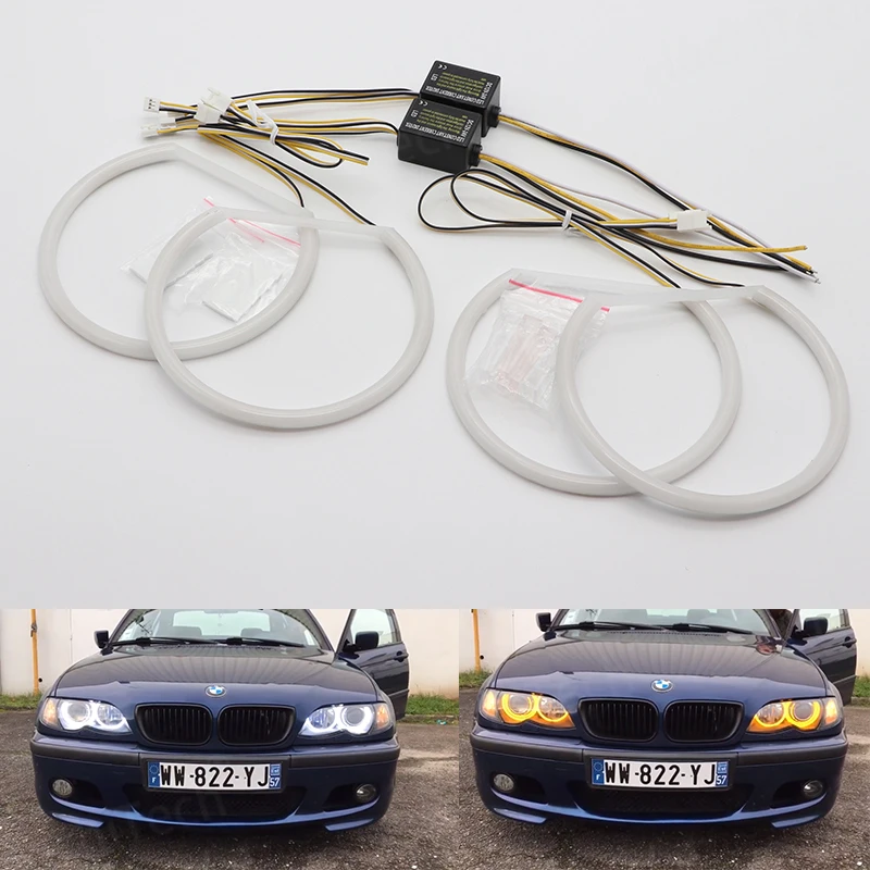 

Ultra bright LED white LED angel eyes halo ring kit day light for BMW 3 series E46 316i 318i 320d 323i 328i 330i 325xi 330 98-05