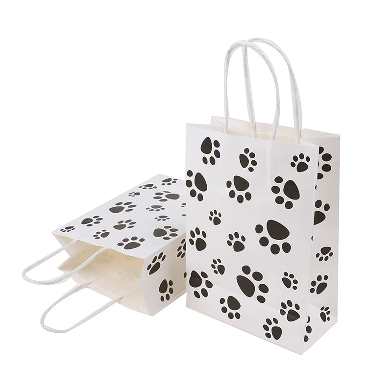 20pcs Paper Bag With Handle Cookie Candy Gift Packaging Bags Wedding Party Decor Puppy Paw Prints Bags
20pcs Paper Bag With Handle Cookie Candy Gift Packaging Bags Wedding Party Decor Puppy Paw Prints Bags