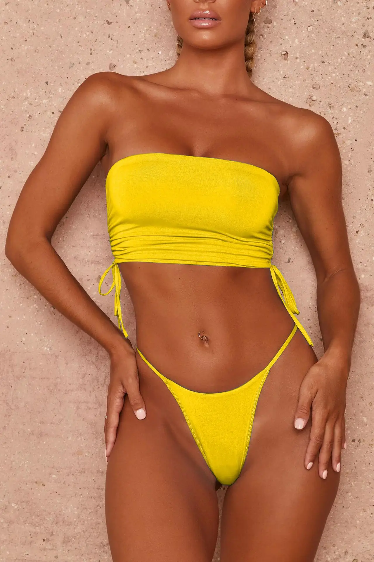2022 Solid Off Shoulder Backless Bikinis Swimsuit for Women Sexy Mini Bandeau Drawstring Swimwear Bikini Set New Bathing Suit
2022 Solid Off Shoulder Backless Bikinis Swimsuit for Women Sexy Mini Bandeau Drawstring Swimwear Bikini Set New Bathing Suit