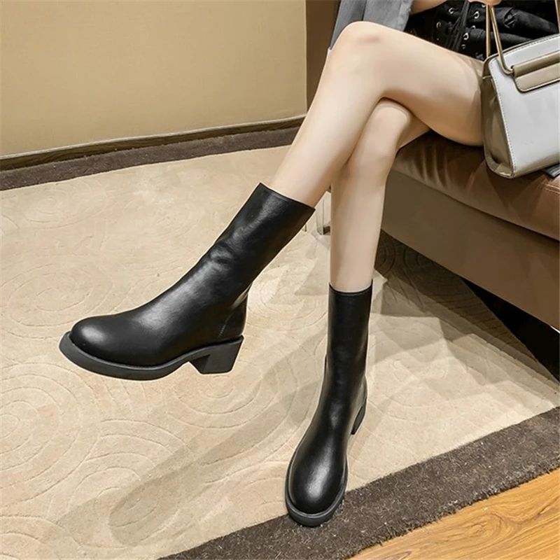 New Soft Comfortable Leather Ankle Boots Platform Chunky Hiking Trekking Boots Sexy Chic Night Club Cowboy Knight Women Shoes
New Soft Comfortable Leather Ankle Boots Platform Chunky Hiking Trekking Boots Sexy Chic Night Club Cowboy Knight Women Shoes