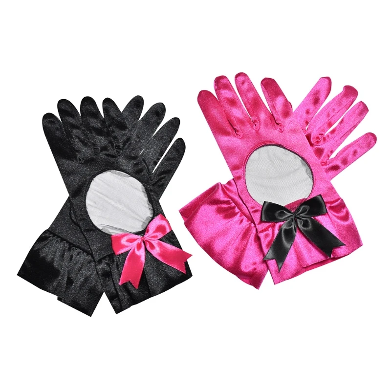 Women Bridal Mesh Patchwork Short Satin Opera Gloves Contrast Color Bowknot Ruffles Wrist Length Formal Party Mittens
Women Bridal Mesh Patchwork Short Satin Opera Gloves Contrast Color Bowknot Ruffles Wrist Length Formal Party Mittens