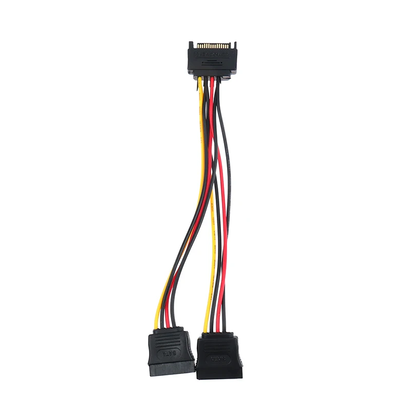 SATA Power 15-контактный Y-разветвитель Кабельный адаптер штекер-гнездо для жесткого диска HDD
SATA Power 15-контактный Y-разветвитель Кабельный адаптер штекер-гнездо для жесткого диска HDD
