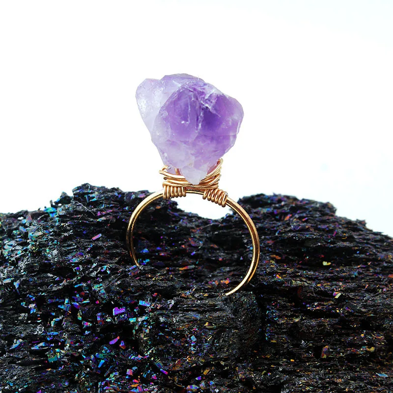 2021 New Fashion Adjustable Amethyst Crystal Natural Stone Charm Jewelry Ring For Women
2021 New Fashion Adjustable Amethyst Crystal Natural Stone Charm Jewelry Ring For Women