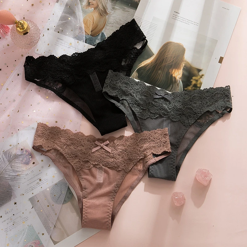 Women's Lace Underwear Panties Ladies Sexy Low-Waist Panties Comfortable Breathable Mesh Cotton Panties Maiden Thong Briefs
Women's Lace Underwear Panties Ladies Sexy Low-Waist Panties Comfortable Breathable Mesh Cotton Panties Maiden Thong Briefs