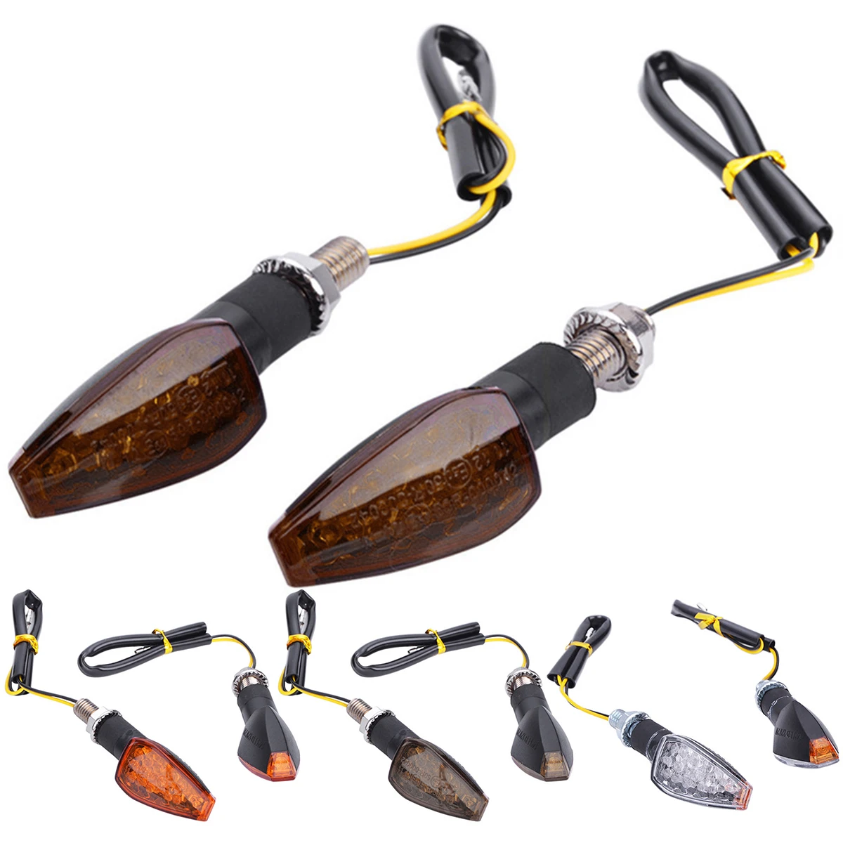 Amber 4pcs 12V Universal Motorcycle Motorbike 14LED Turn Signal Indicator Light acrylic lampshade with M10 thread mounting shaft
Amber 4pcs 12V Universal Motorcycle Motorbike 14LED Turn Signal Indicator Light acrylic lampshade with M10 thread mounting shaft
