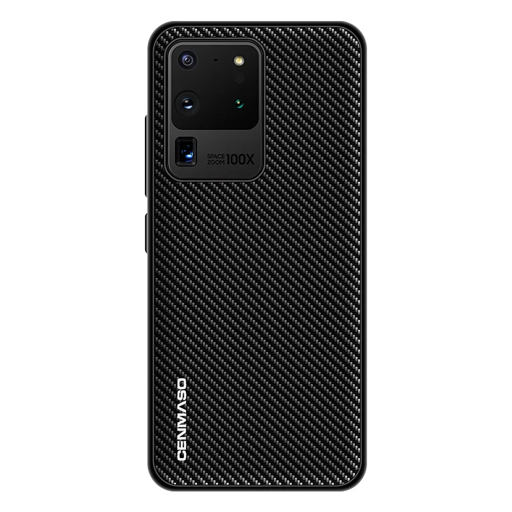 

Carbon Fiber Case for Samsung Note20 Ultra S20 Plus UltraMobile Phone Case for A51 A71 Anti Falling Protective Back Cover