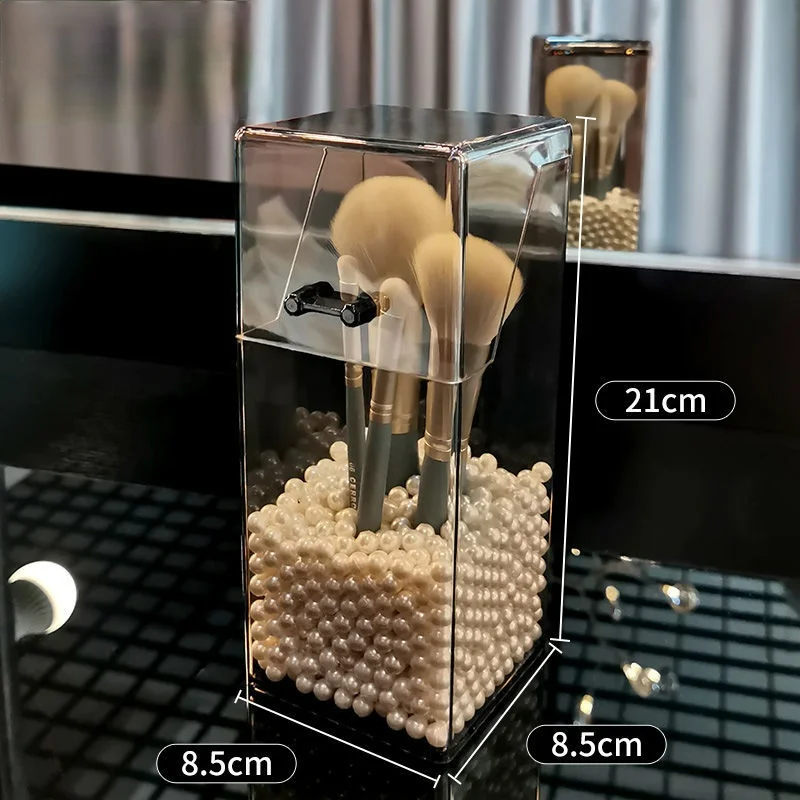 Acrylic cosmetic brush storage tube beauty brush bucket dust-proof holder with cover and pearl cosmetic storage box transparent
Acrylic cosmetic brush storage tube beauty brush bucket dust-proof holder with cover and pearl cosmetic storage box transparent