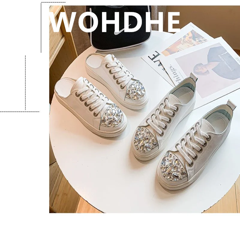 WOHDHE Womens Shoes Autumn Breathable Sport Shoes Casual Elastic Lace Solid Rhinestone Sneakers Soft New 2021 Fashion Chain
WOHDHE Womens Shoes Autumn Breathable Sport Shoes Casual Elastic Lace Solid Rhinestone Sneakers Soft New 2021 Fashion Chain