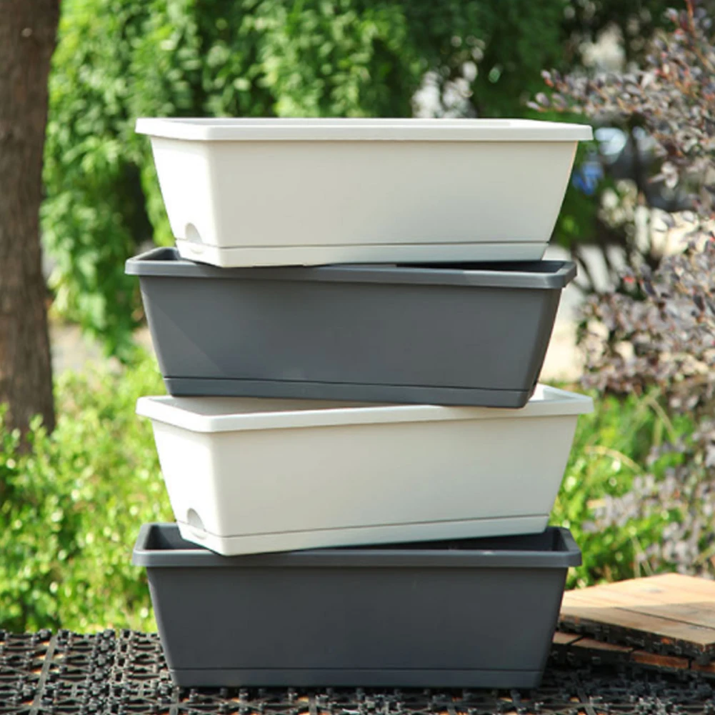 Large Capacity Plastic Garden Flower Pot Vegetable Plant Pot for Vegetables and Flowers, Rectangular, Large Balcony Accessories
Large Capacity Plastic Garden Flower Pot Vegetable Plant Pot for Vegetables and Flowers, Rectangular, Large Balcony Accessories