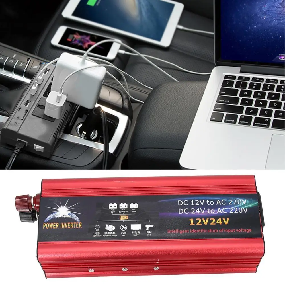 Premium Practical 12V/24V Red Power Converter Adapter 6000W Inverter Fine Workmanship for Vehicle
Premium Practical 12V/24V Red Power Converter Adapter 6000W Inverter Fine Workmanship for Vehicle
