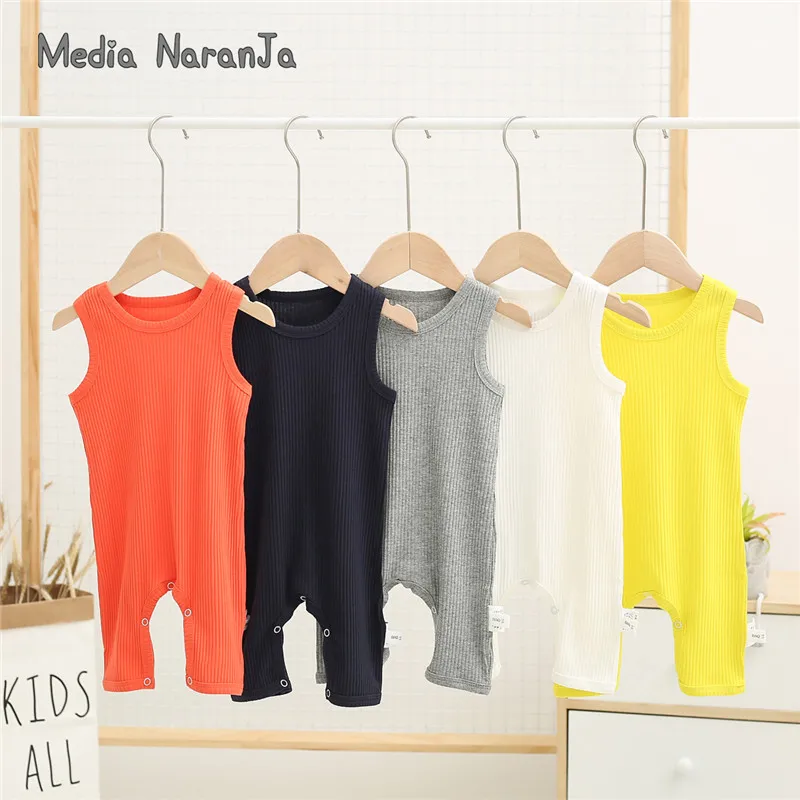 2021 Summer New Baby boys girls Solid Color Romper Threaded Vest sleeveless jumpsuit
2021 Summer New Baby boys girls Solid Color Romper Threaded Vest sleeveless jumpsuit
