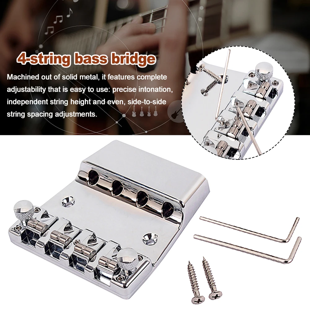 Musical Instruments Durable Bass Bridge Professional Metal Repair 4 String Easy Install Electric Guitar Small Portable
Musical Instruments Durable Bass Bridge Professional Metal Repair 4 String Easy Install Electric Guitar Small Portable
